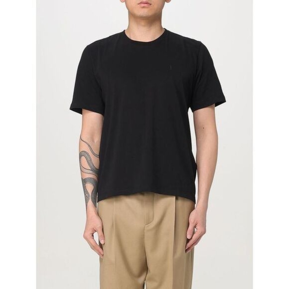 NWOT Saint Laurent Paris‎ Mens Black Short Sleeve Crew Neck T Shirt YSL Logo M